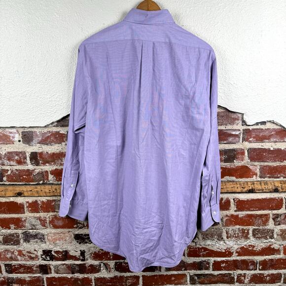 Sid Mashburn Shirt Size Large Purple Long Sleeve Button Down Casual - Picture 6 of 7